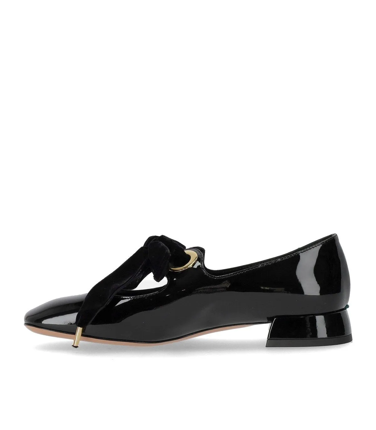 A.Bocca Mary Jane Black Ballet Flat With Bow