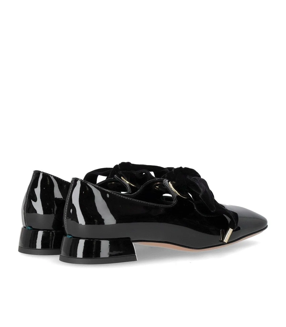 A.Bocca Mary Jane Black Ballet Flat With Bow