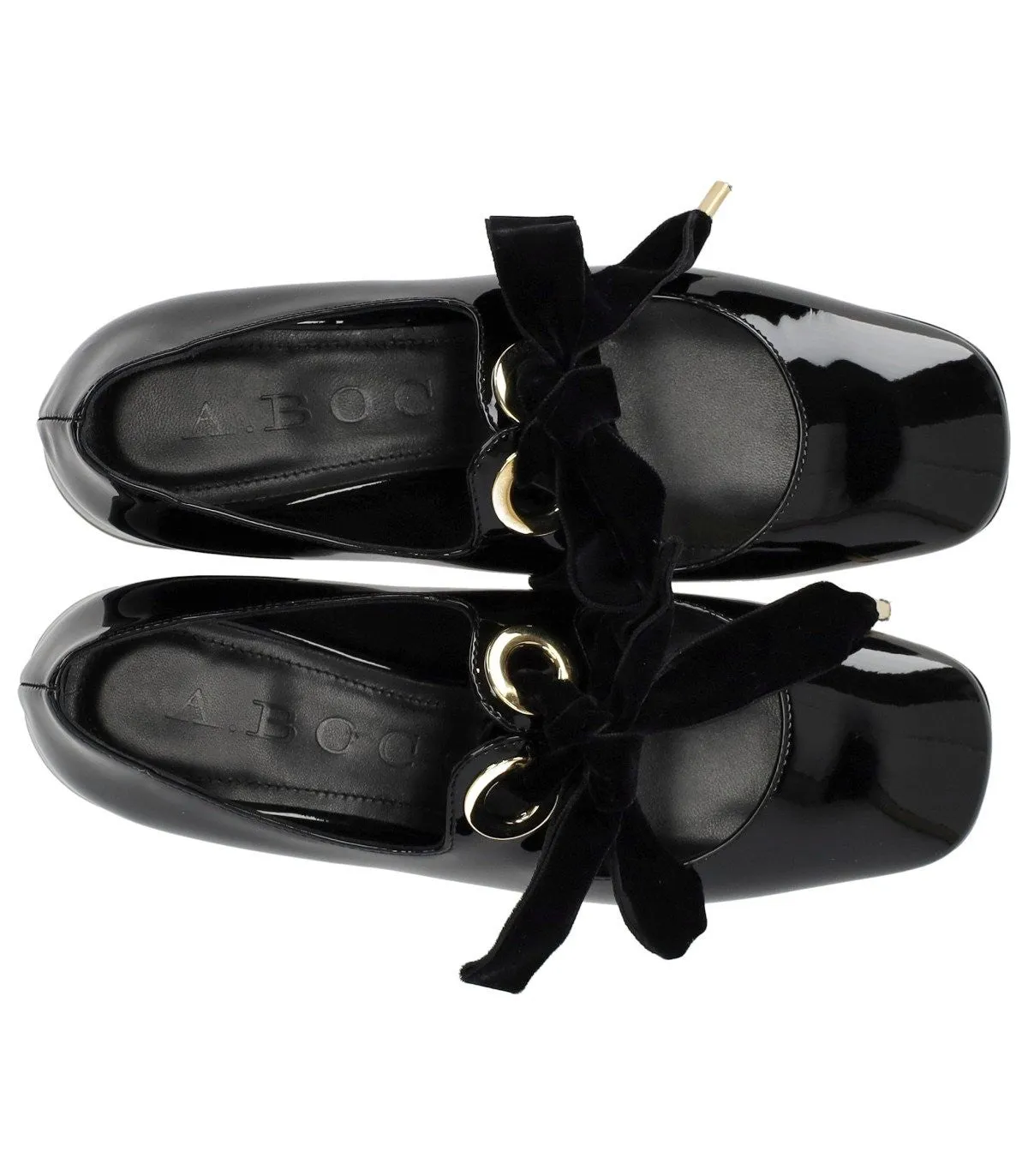 A.Bocca Mary Jane Black Ballet Flat With Bow