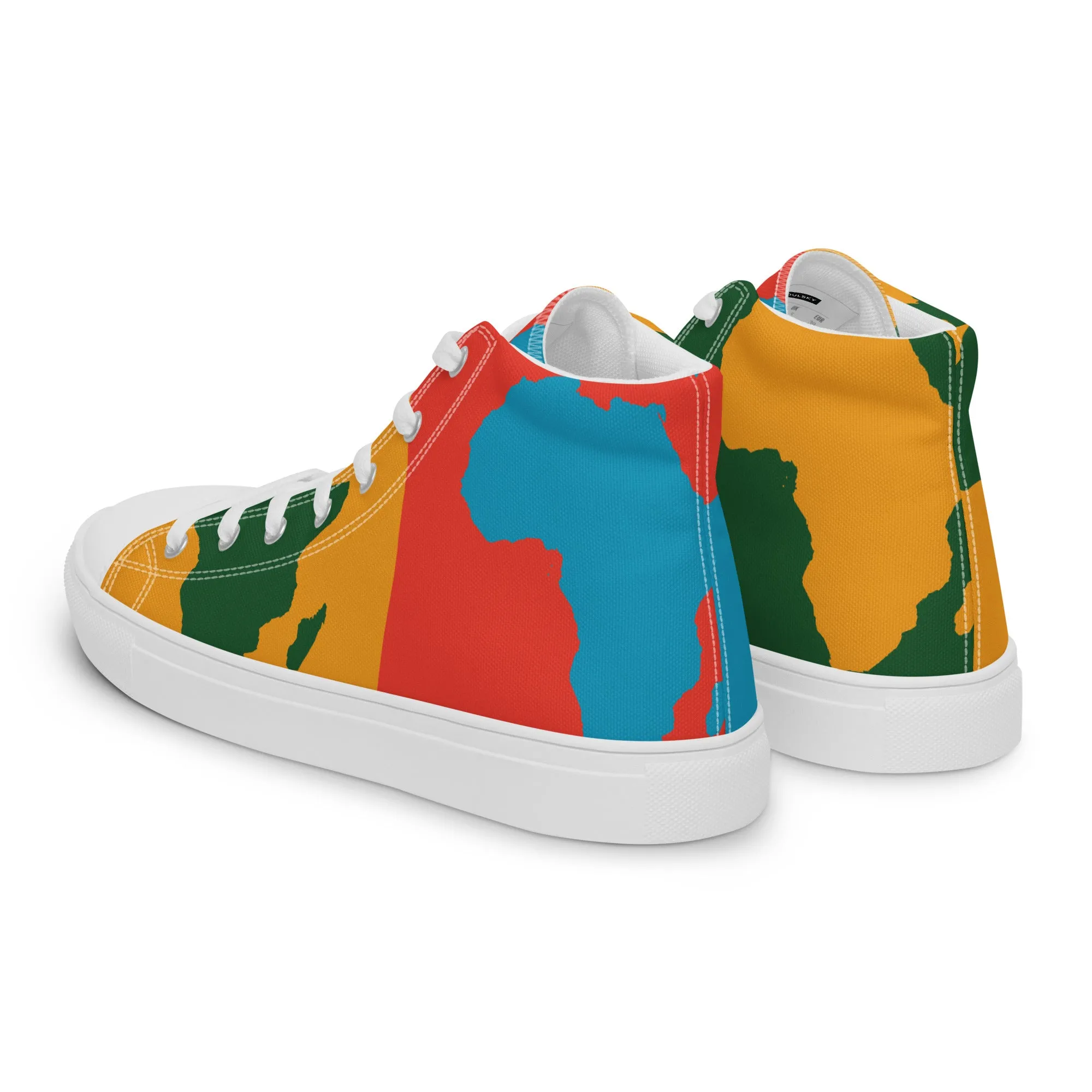 AFRICA WARHOL Men’s High Top Canvas Shoes (Bright)