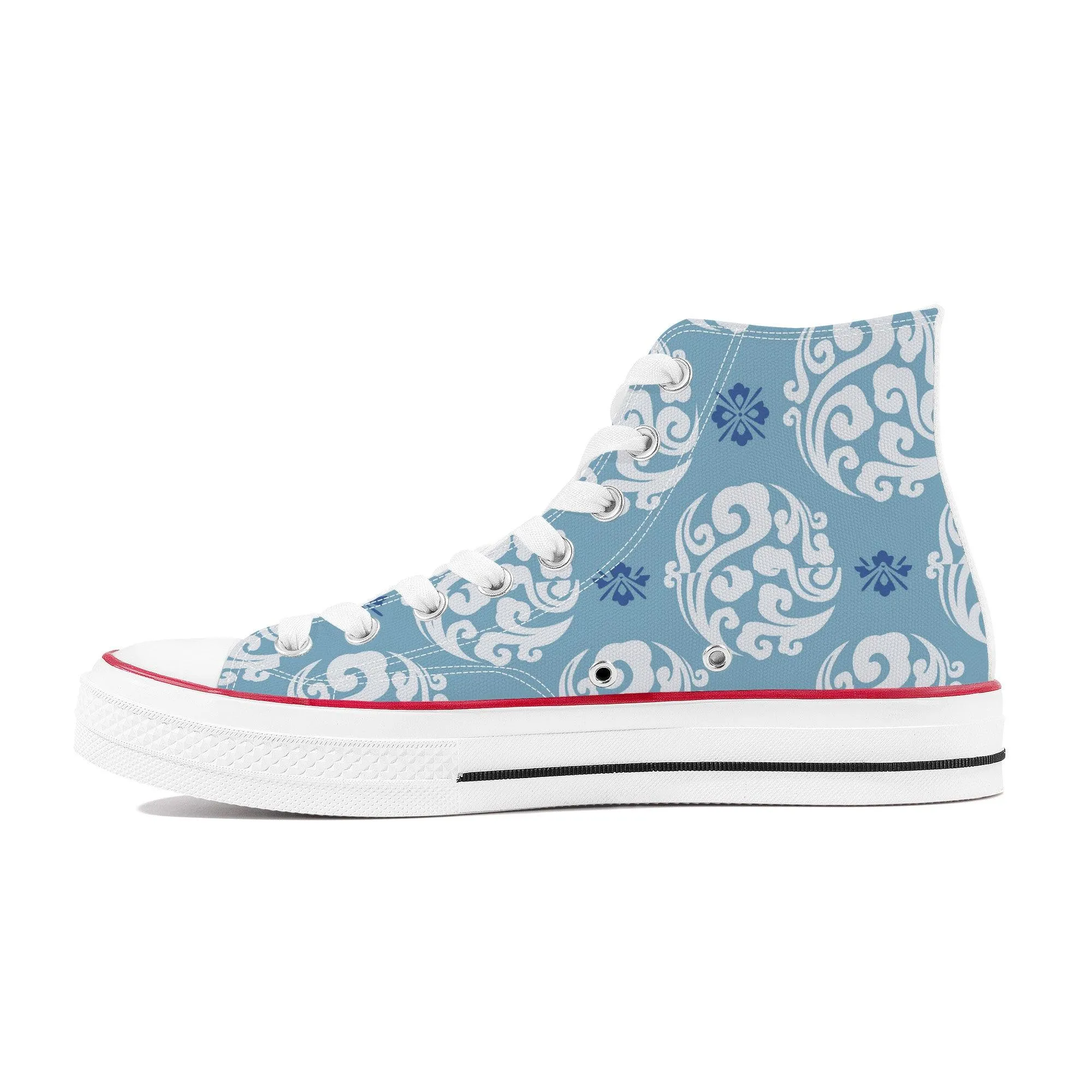 Ao 青 - Blue High Top Canvas Shoes