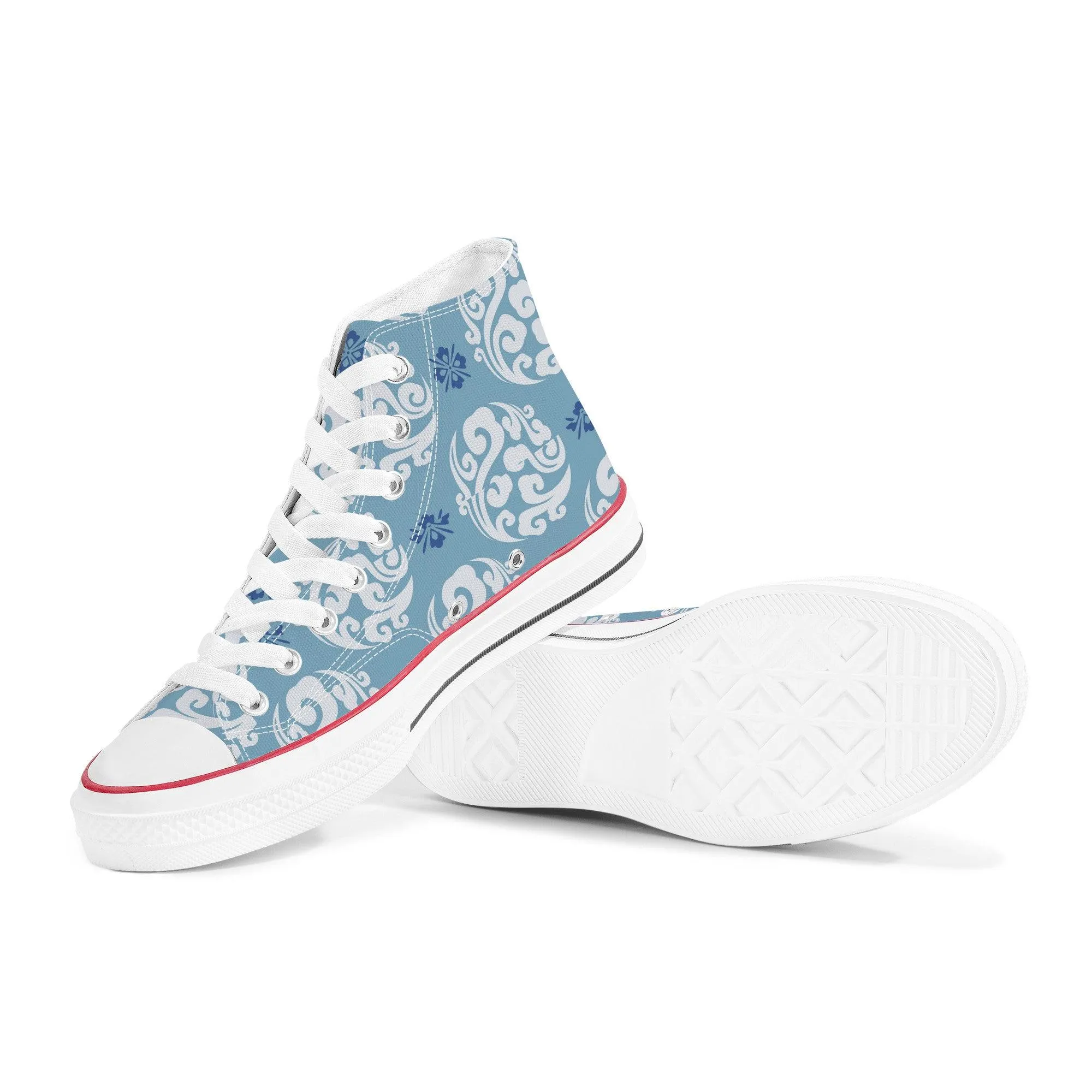 Ao 青 - Blue High Top Canvas Shoes