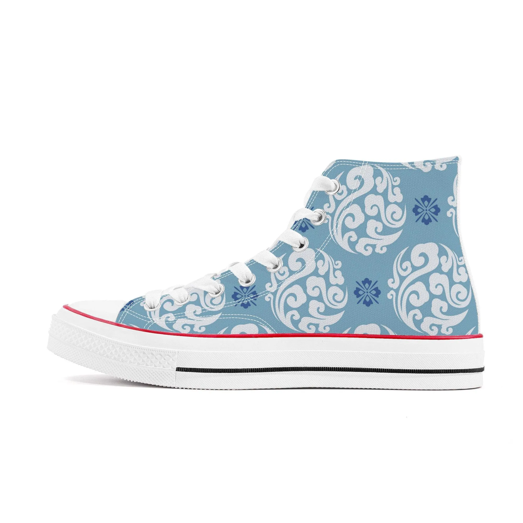 Ao 青 - Blue High Top Canvas Shoes