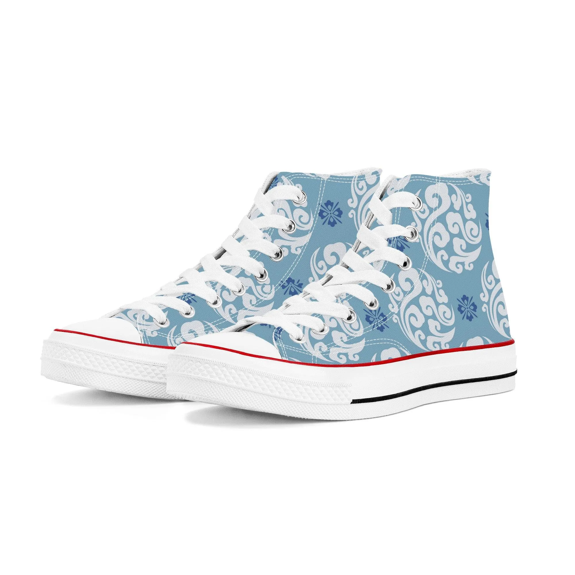 Ao 青 - Blue High Top Canvas Shoes