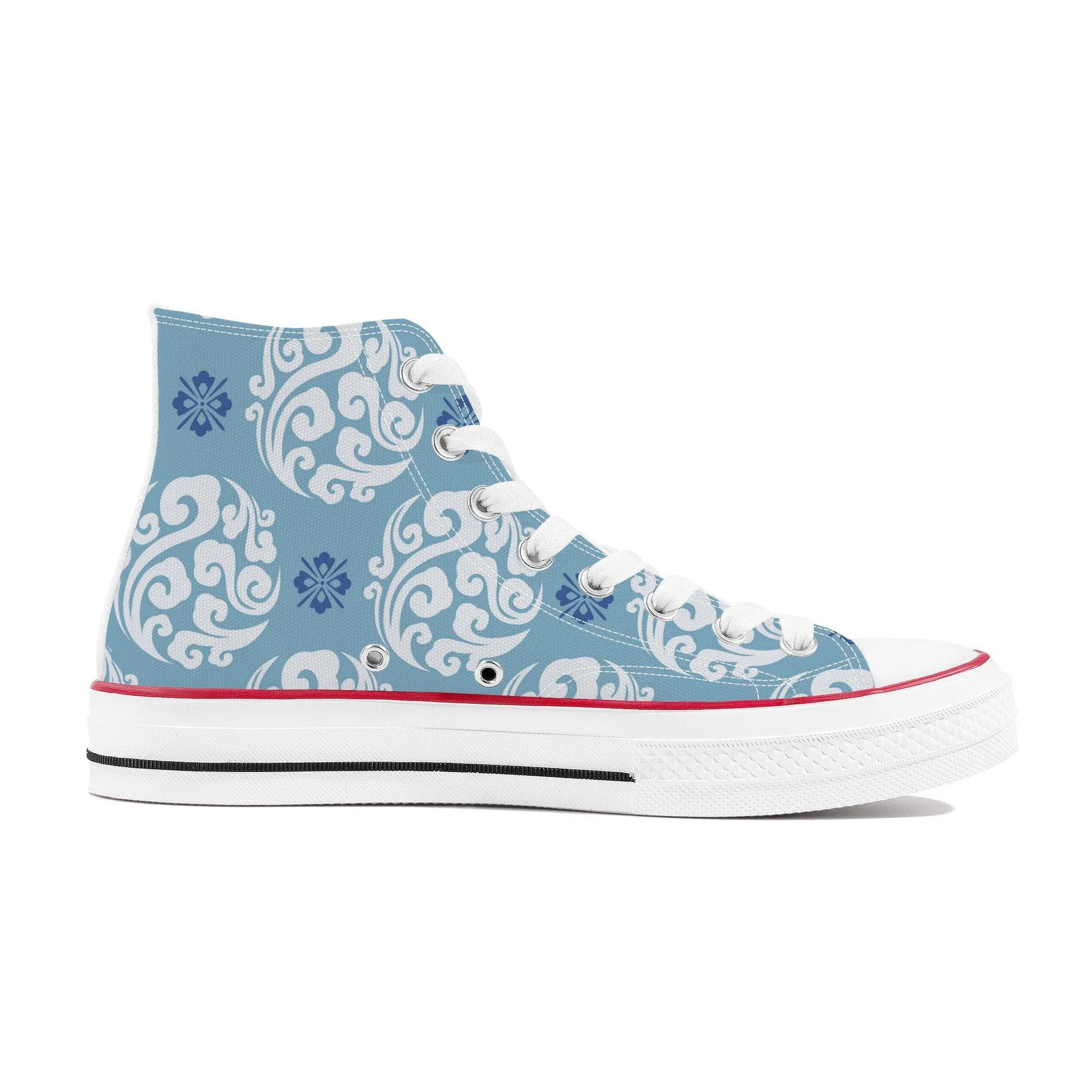 Ao 青 - Blue High Top Canvas Shoes