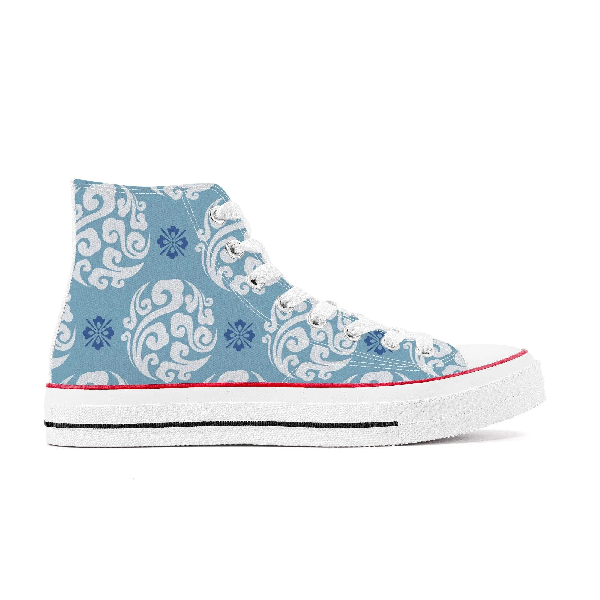 Ao 青 - Blue High Top Canvas Shoes