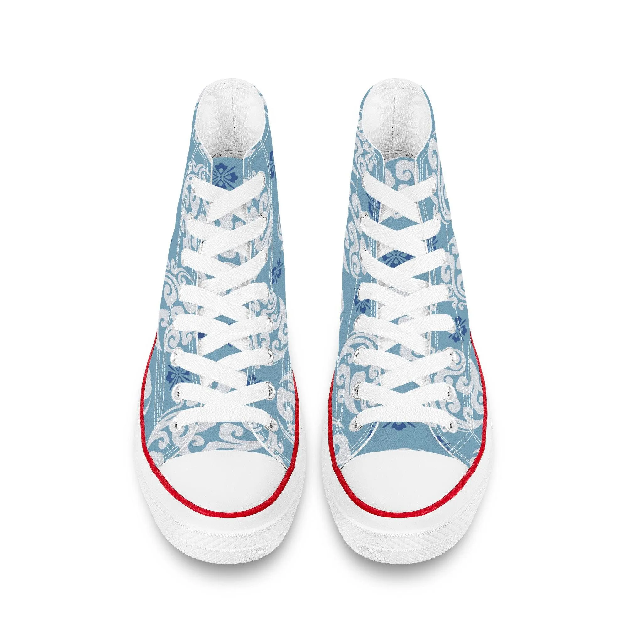 Ao 青 - Blue High Top Canvas Shoes