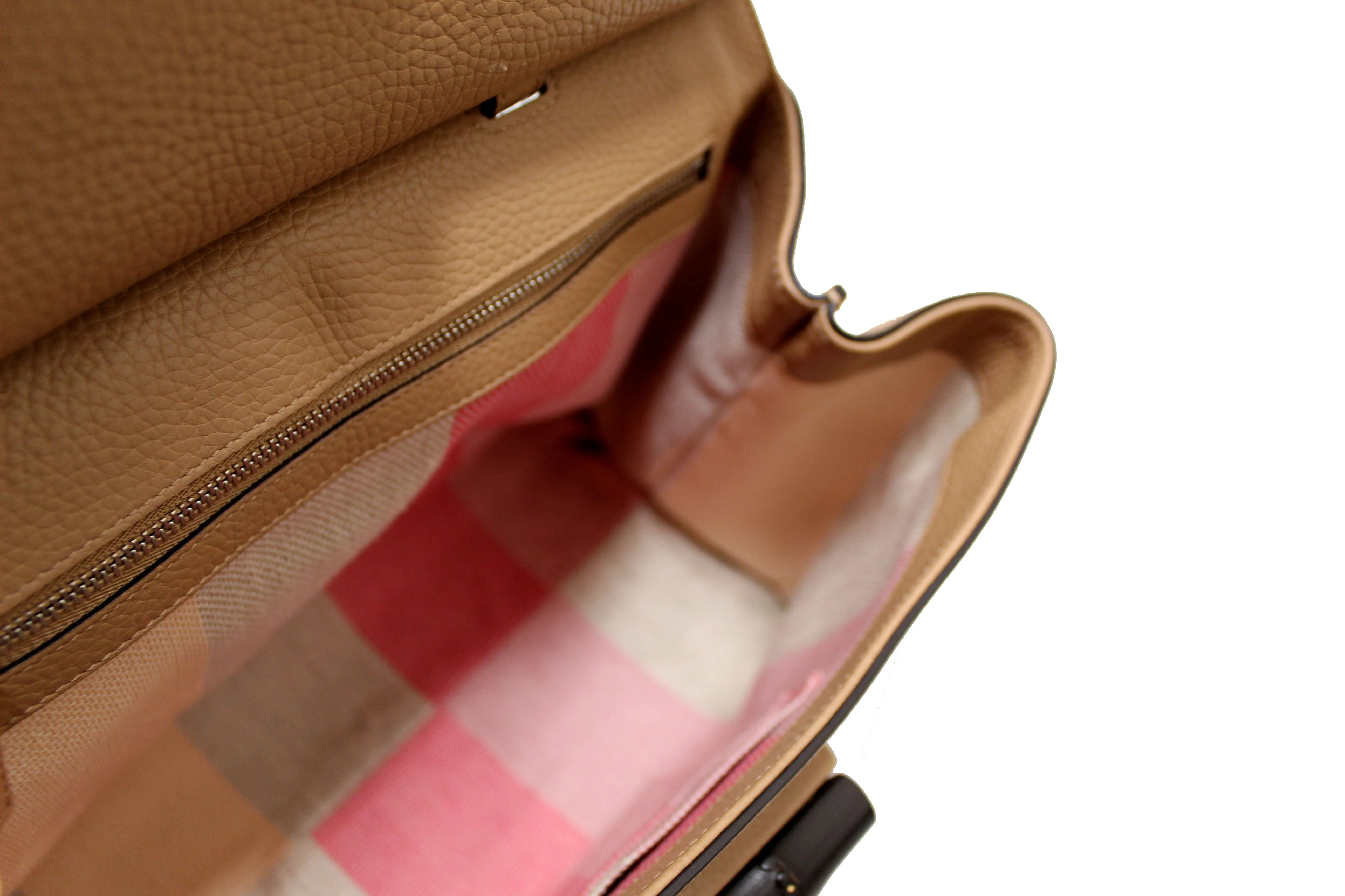 Authentic Gucci Daily Top Handle Bamboo Caramel Handbag
