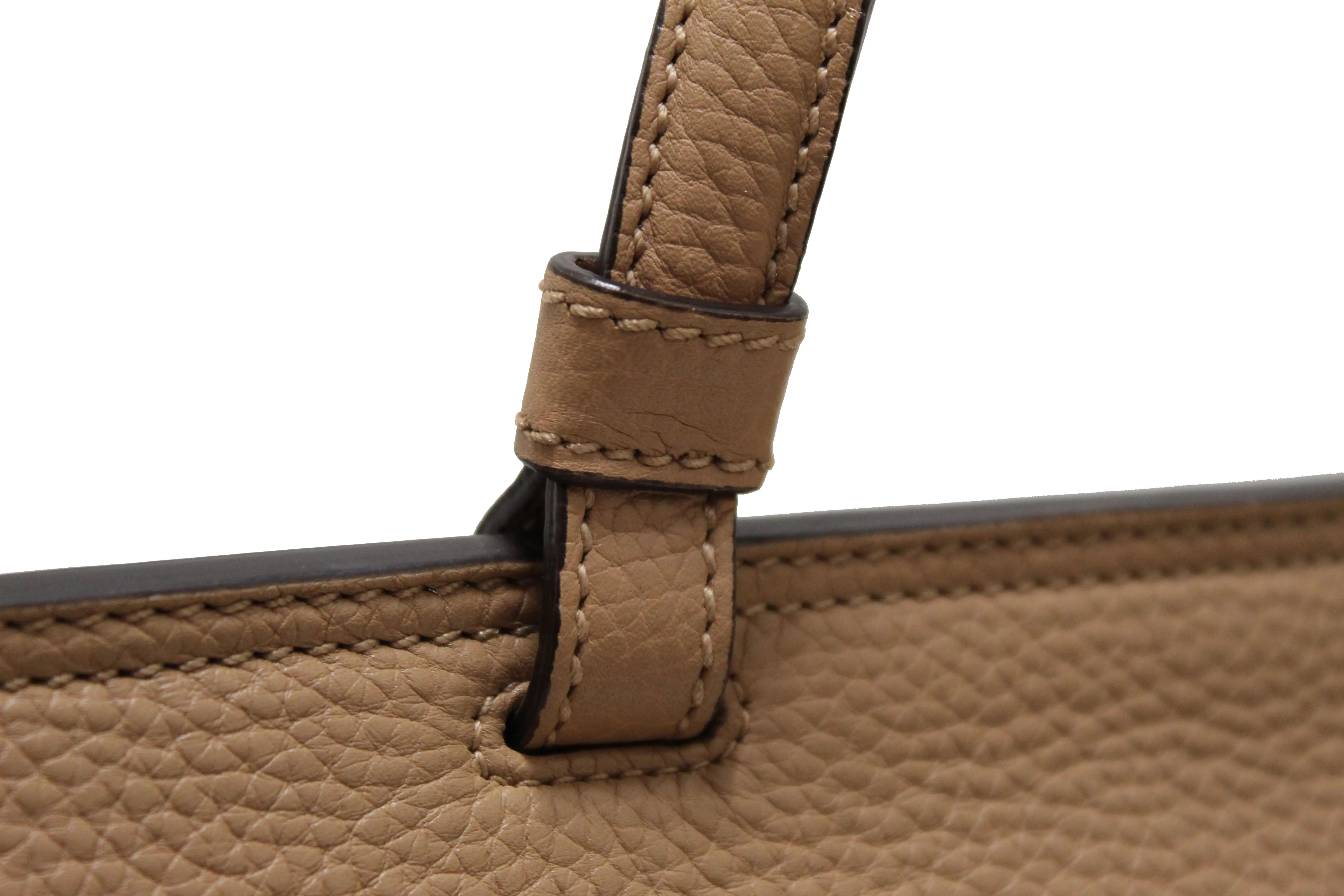 Authentic Gucci Daily Top Handle Bamboo Caramel Handbag