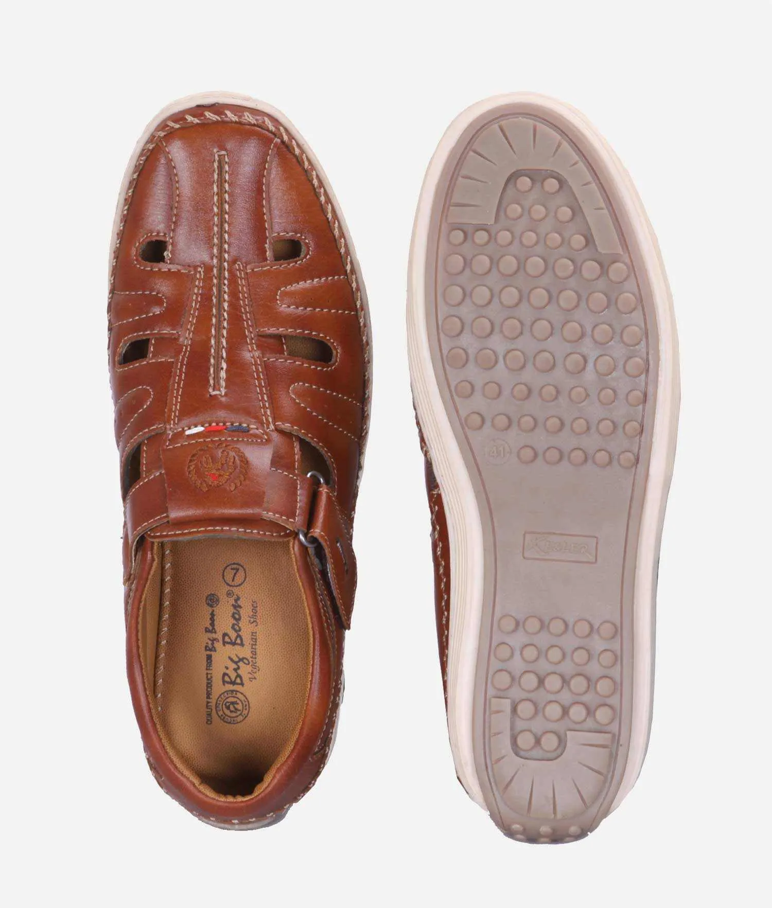 Big Boon Men's Roman Sandal Velcro Style Footwear