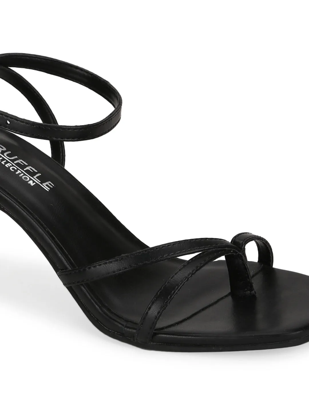 Black PU Strappy Stiletto Sandals (TC-ST-1234-BLKPU)