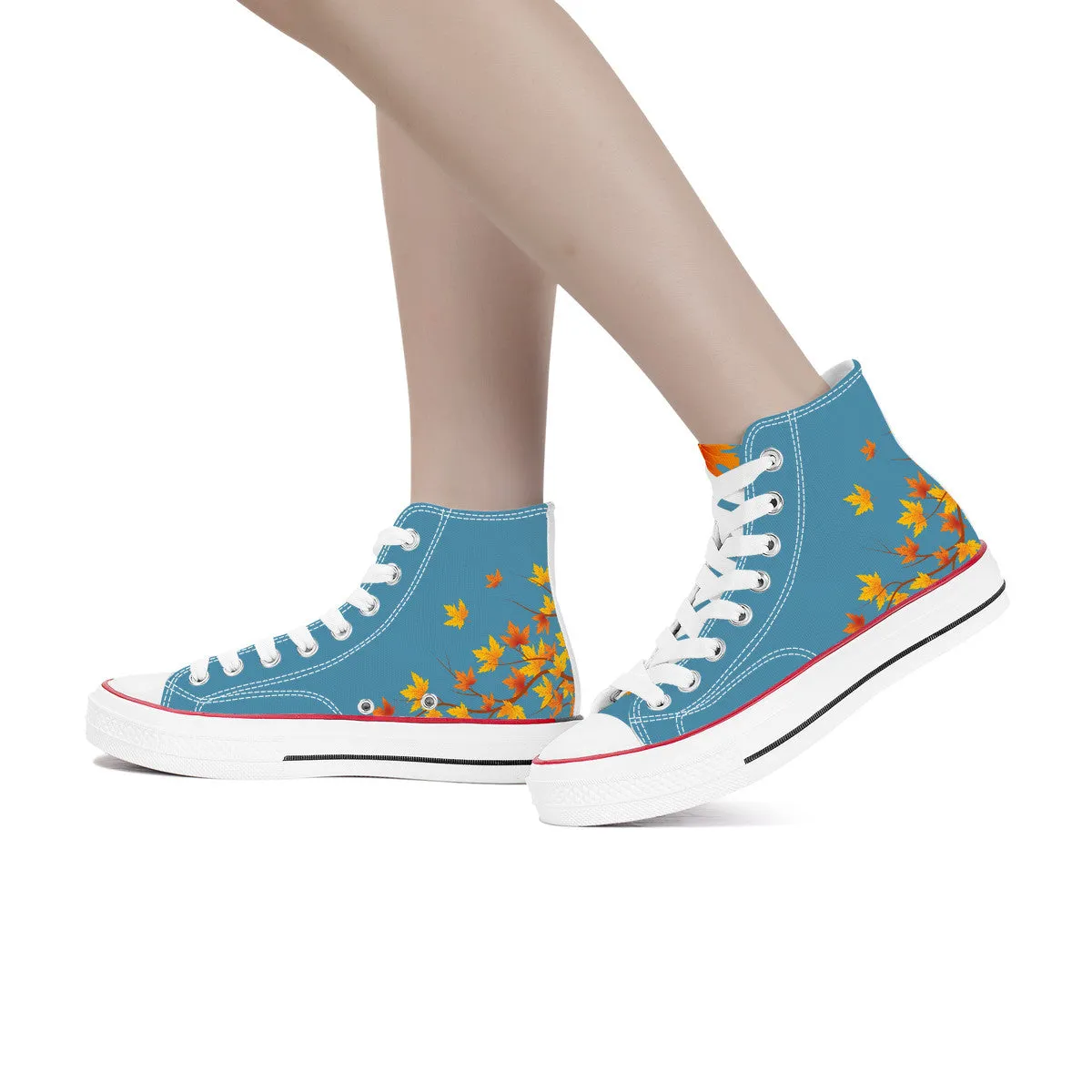 Blue Aki High Top Canvas Shoes