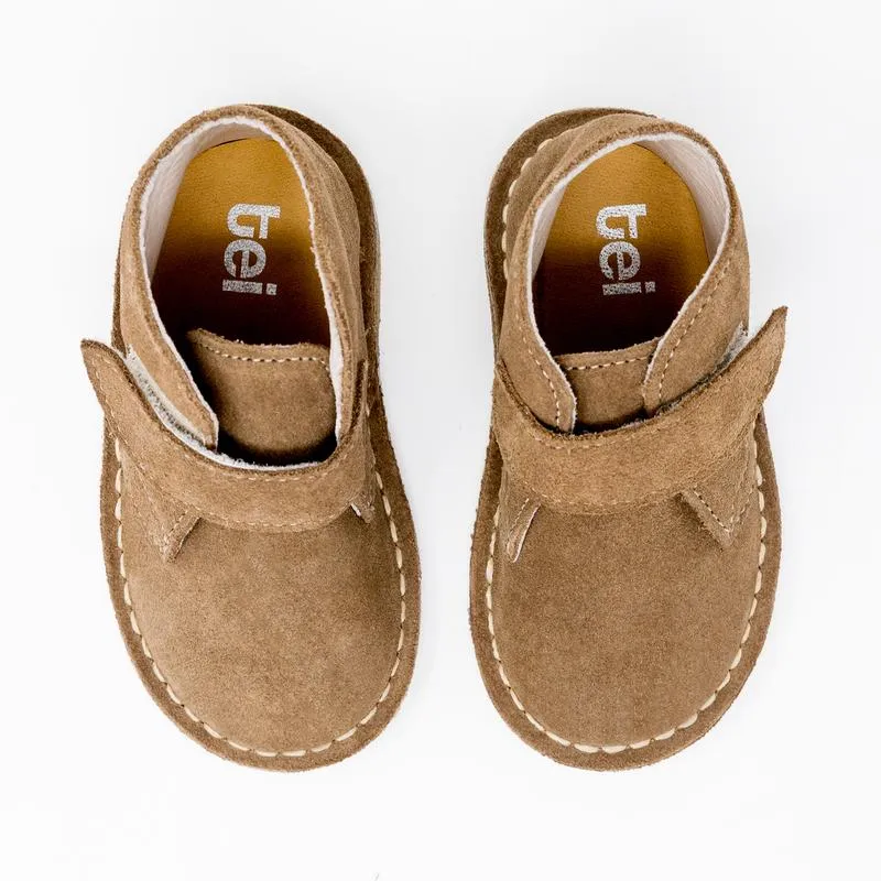 Botas Desert Niño Velcro Almendra