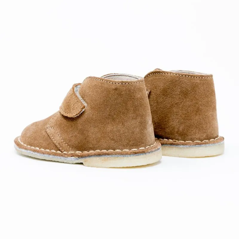 Botas Desert Niño Velcro Almendra