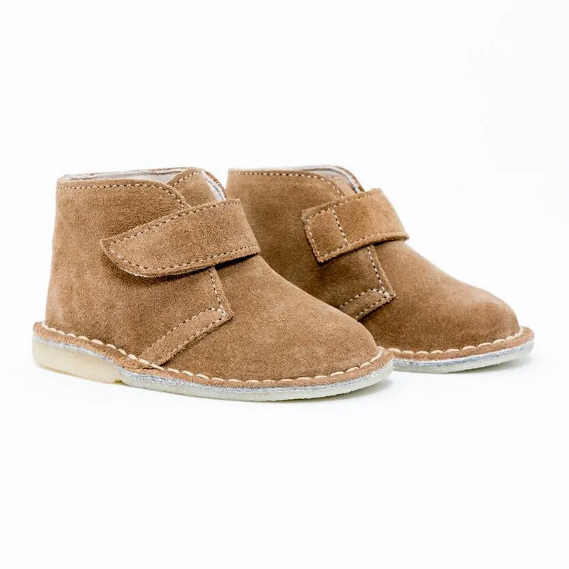 Botas Desert Niño Velcro Almendra