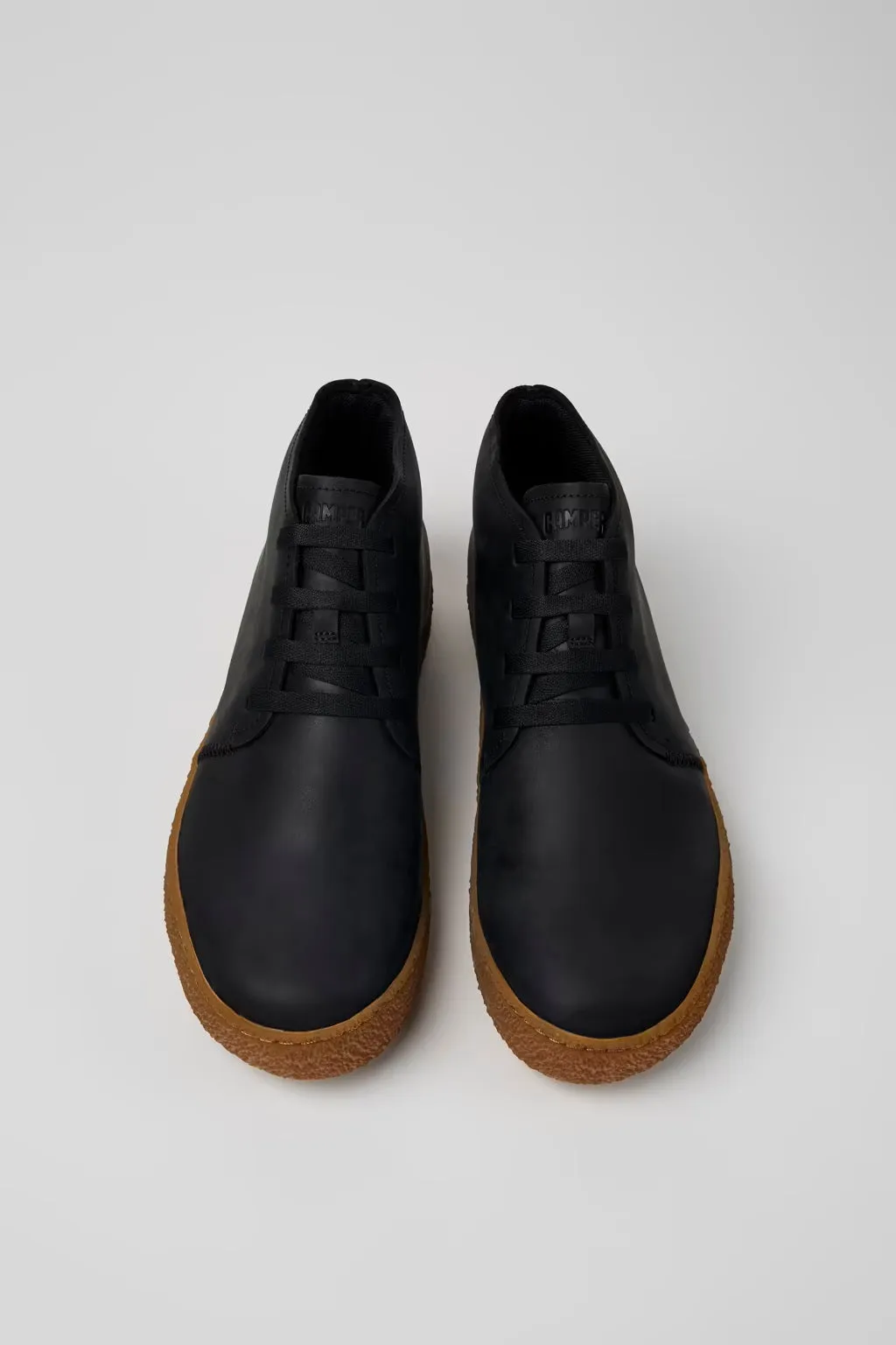 Camper Men's K300467 Peu Terreno Leather Desert Boots Black