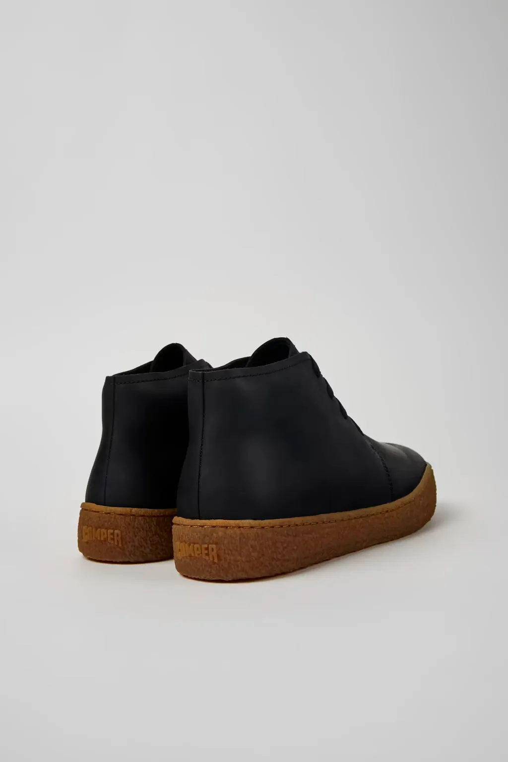 Camper Men's K300467 Peu Terreno Leather Desert Boots Black