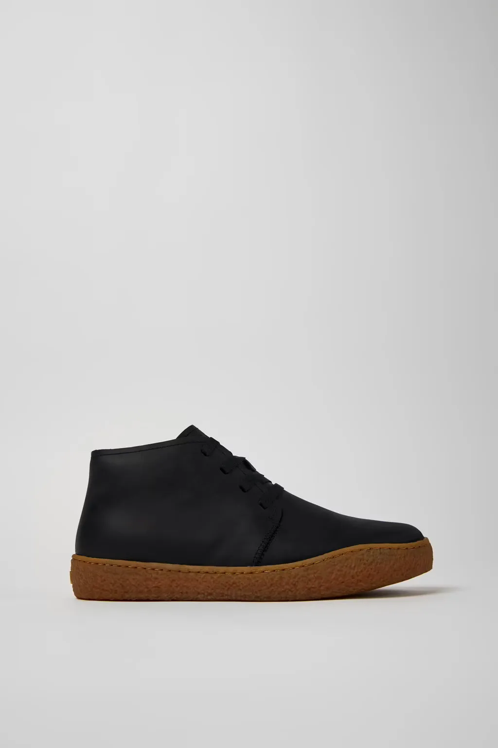 Camper Men's K300467 Peu Terreno Leather Desert Boots Black