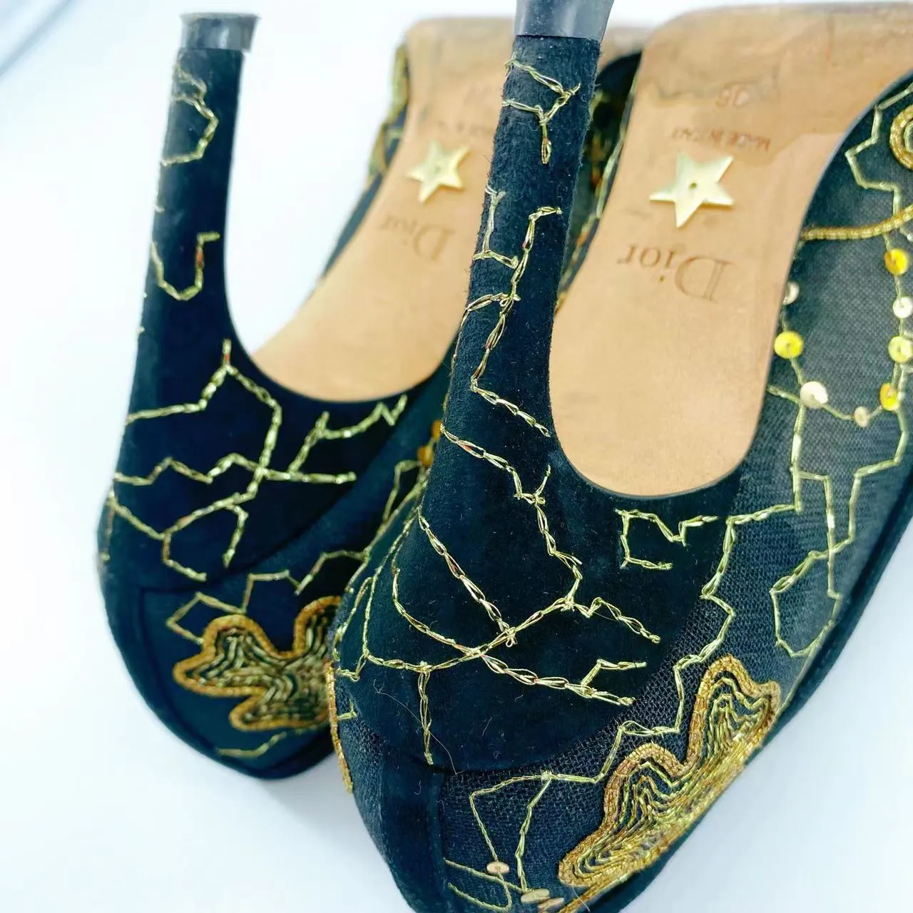 Christian Dior embroidered high heels