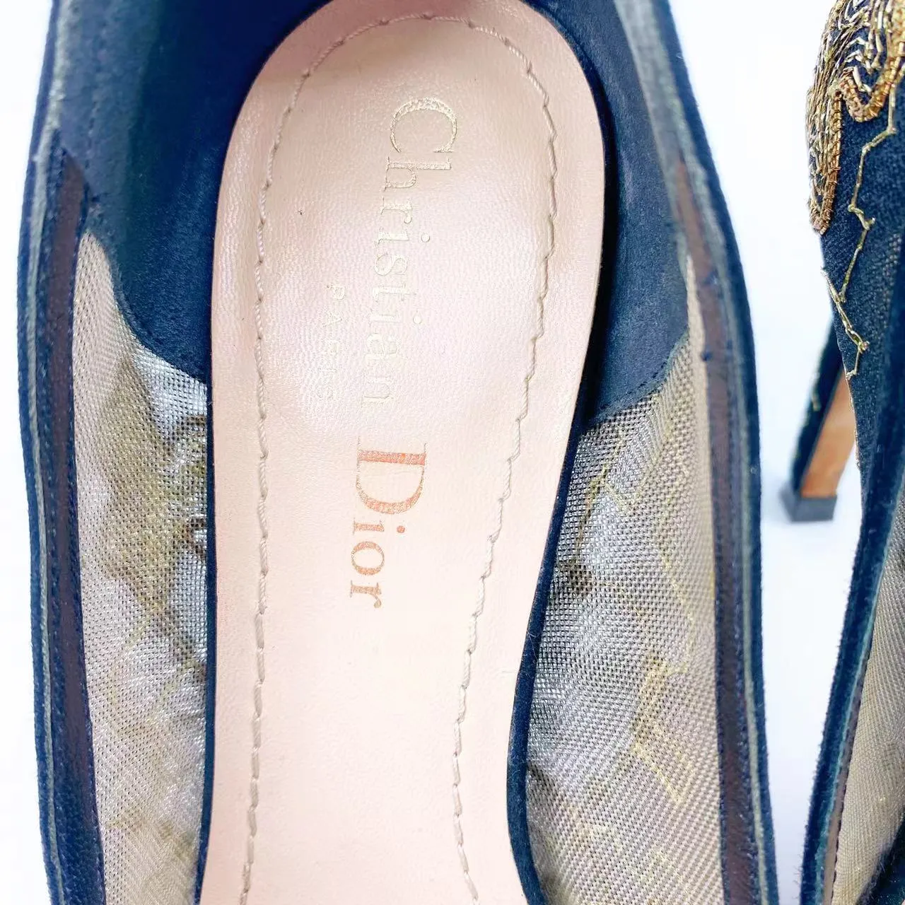 Christian Dior embroidered high heels