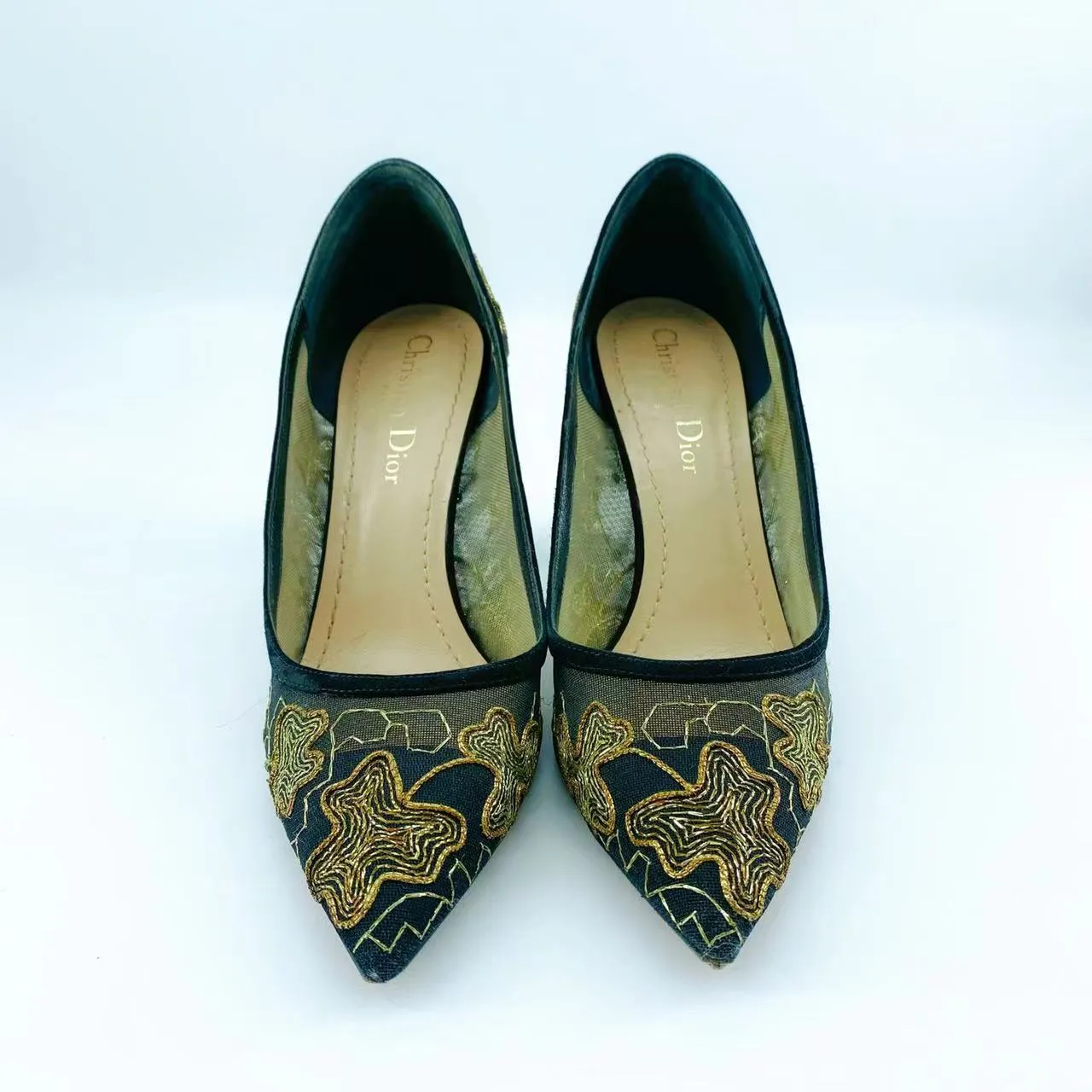 Christian Dior embroidered high heels