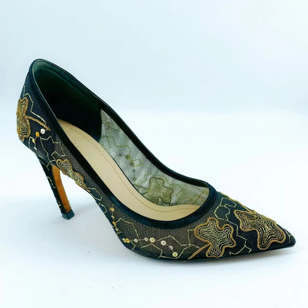 Christian Dior embroidered high heels