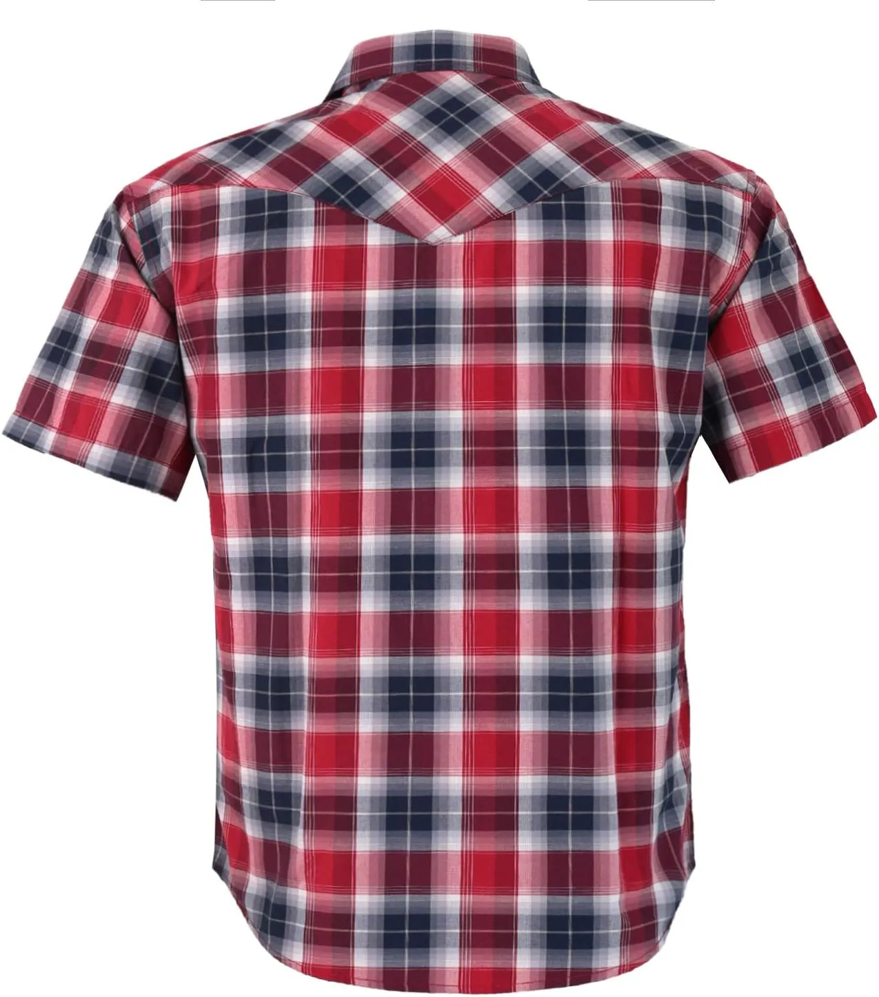 COEVALS CLUB Men's Western Plaid Pearl Snap Buttons Two Pocket Casual Short Sleeve Shirts