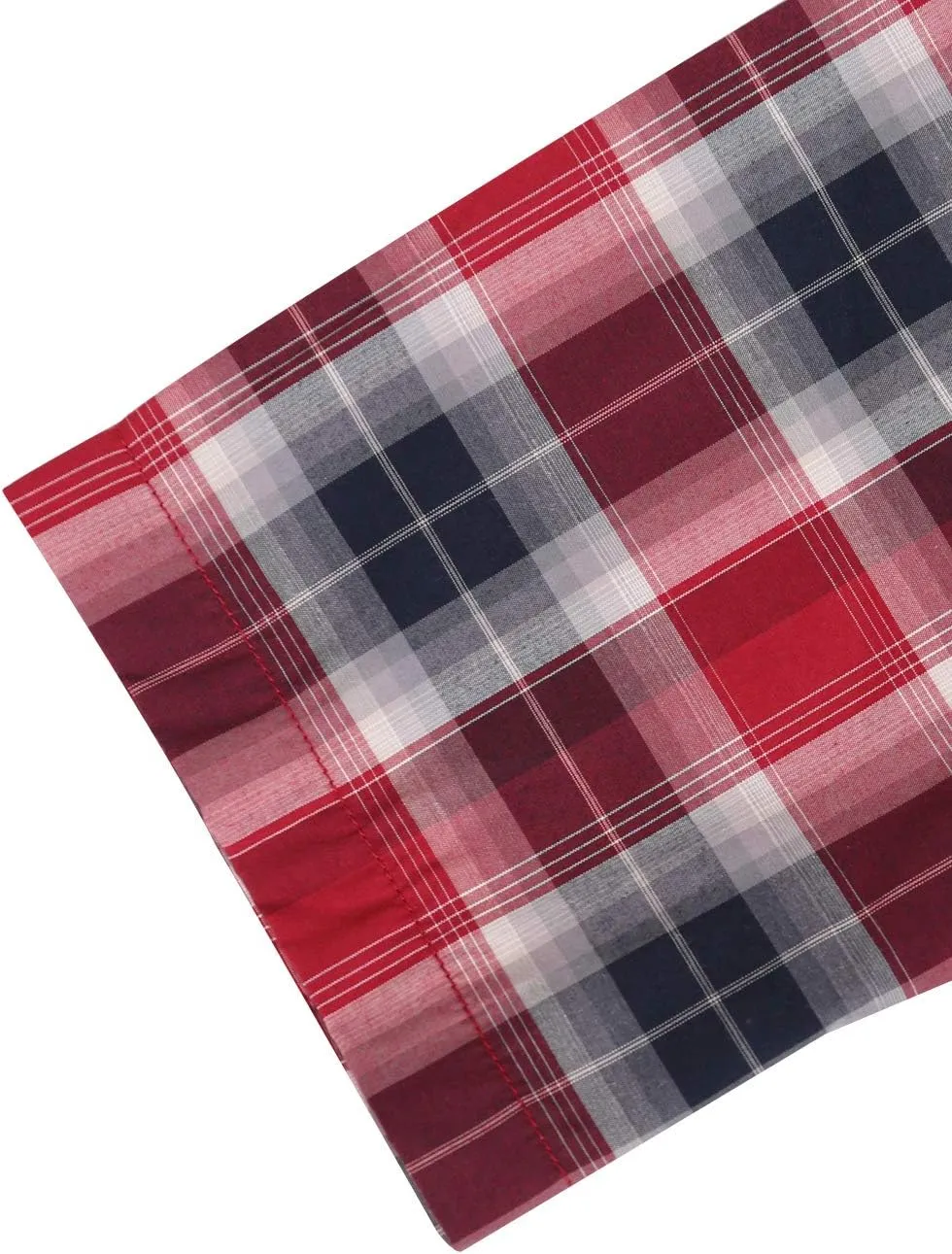 COEVALS CLUB Men's Western Plaid Pearl Snap Buttons Two Pocket Casual Short Sleeve Shirts