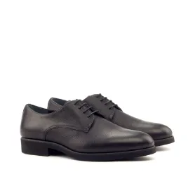 DapperFam Vero in Black Men's Italian Full Grain Leather Derby