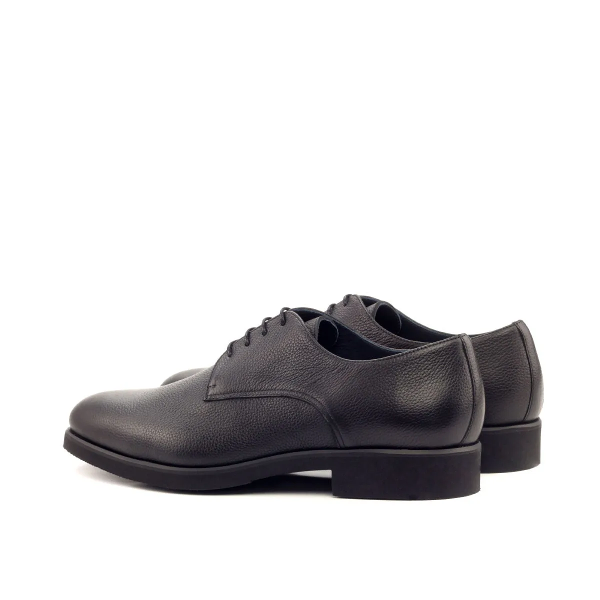DapperFam Vero in Black Men's Italian Full Grain Leather Derby