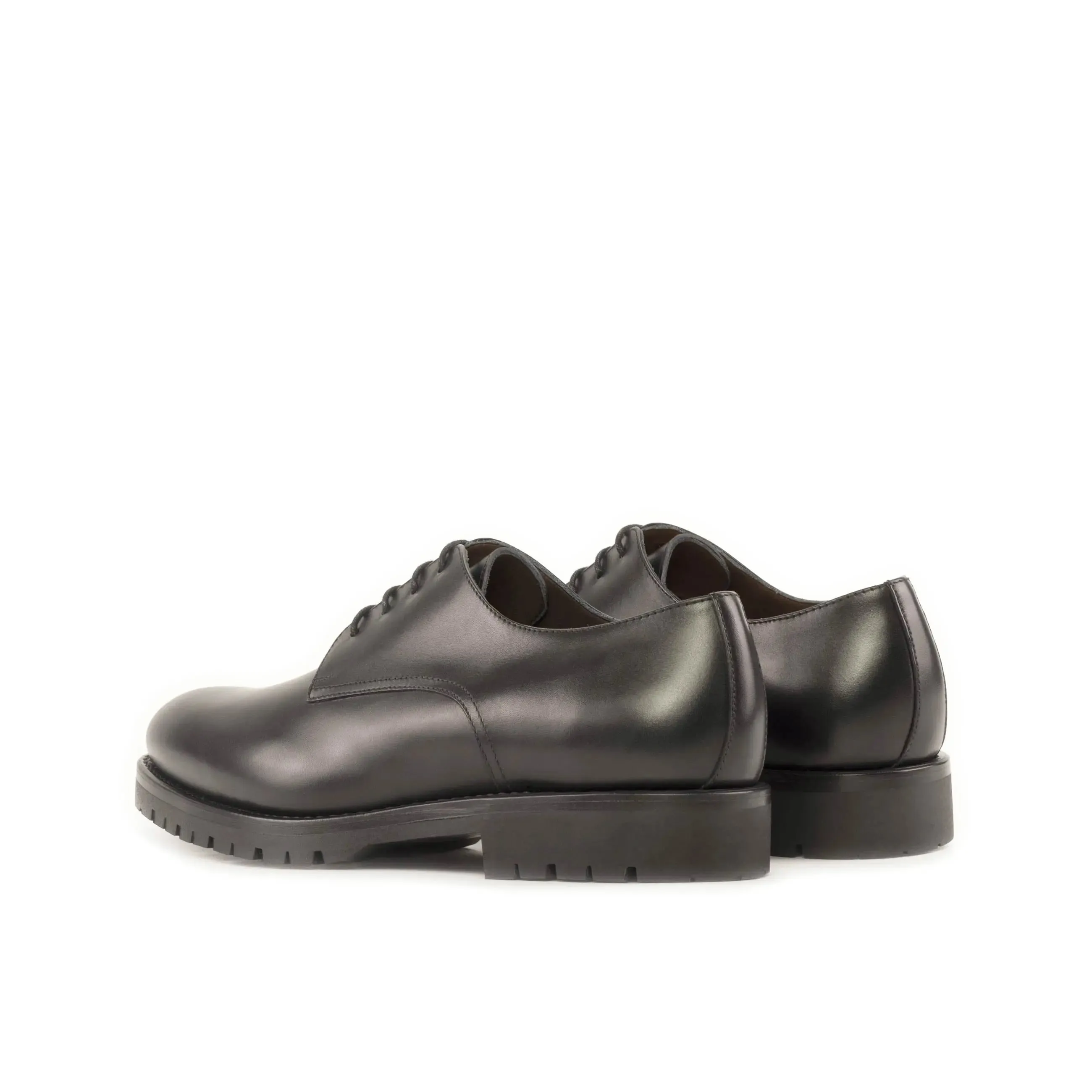 DapperFam Vero in Black Men's Italian Leather Derby