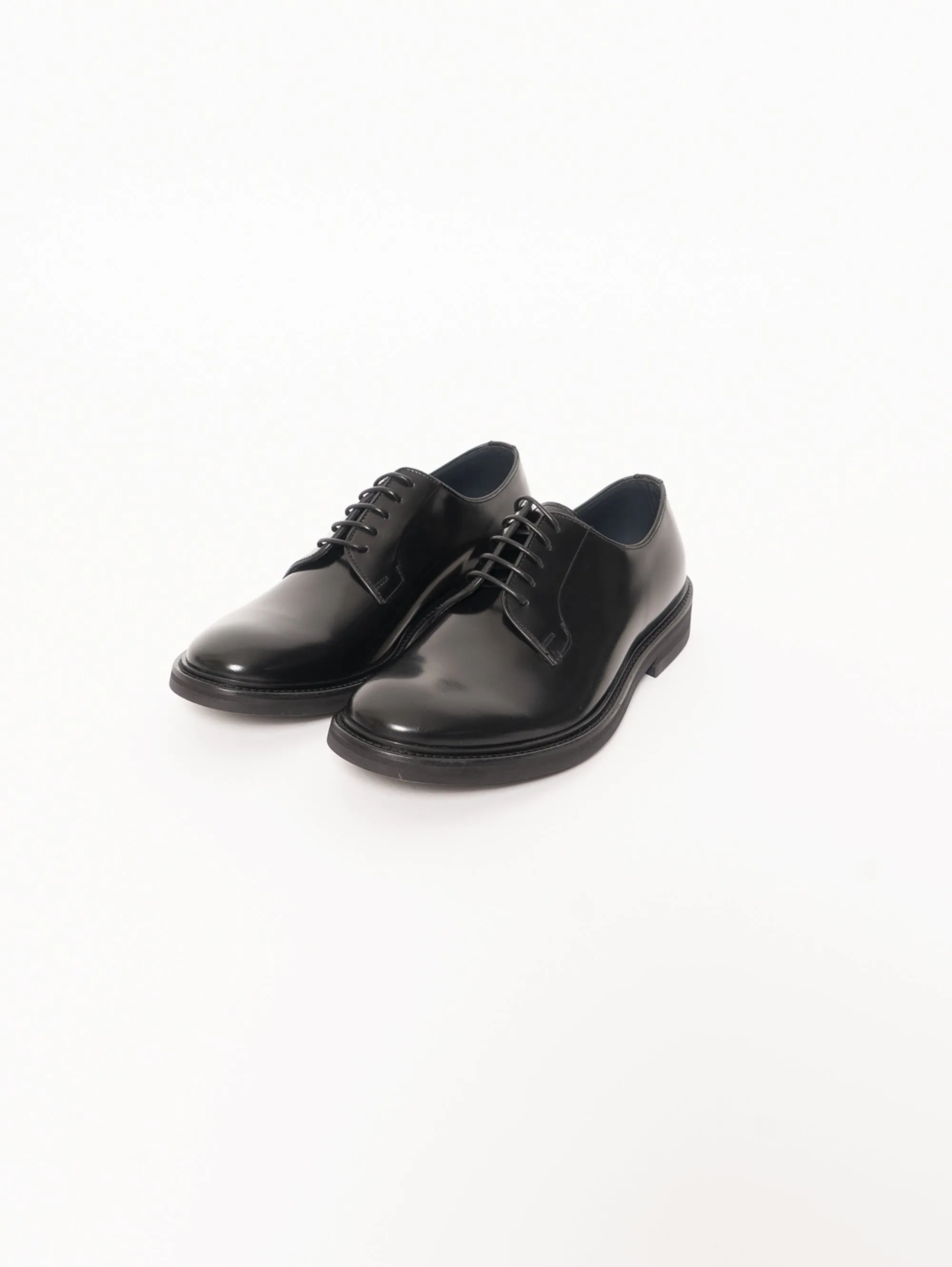 Derby Classica con Suola in Gomma Nero
