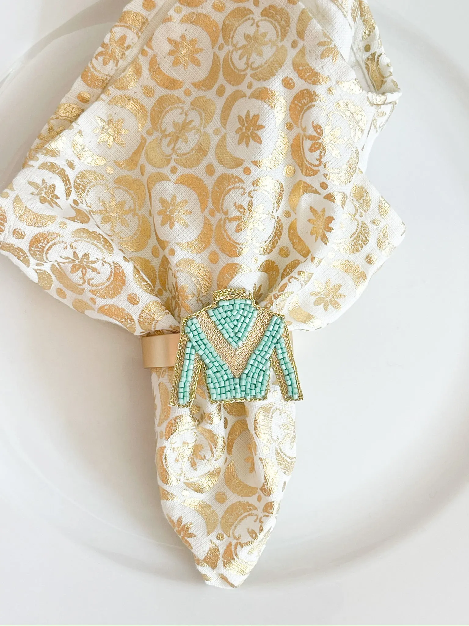 Derby Custom Beaded Napkin Rings