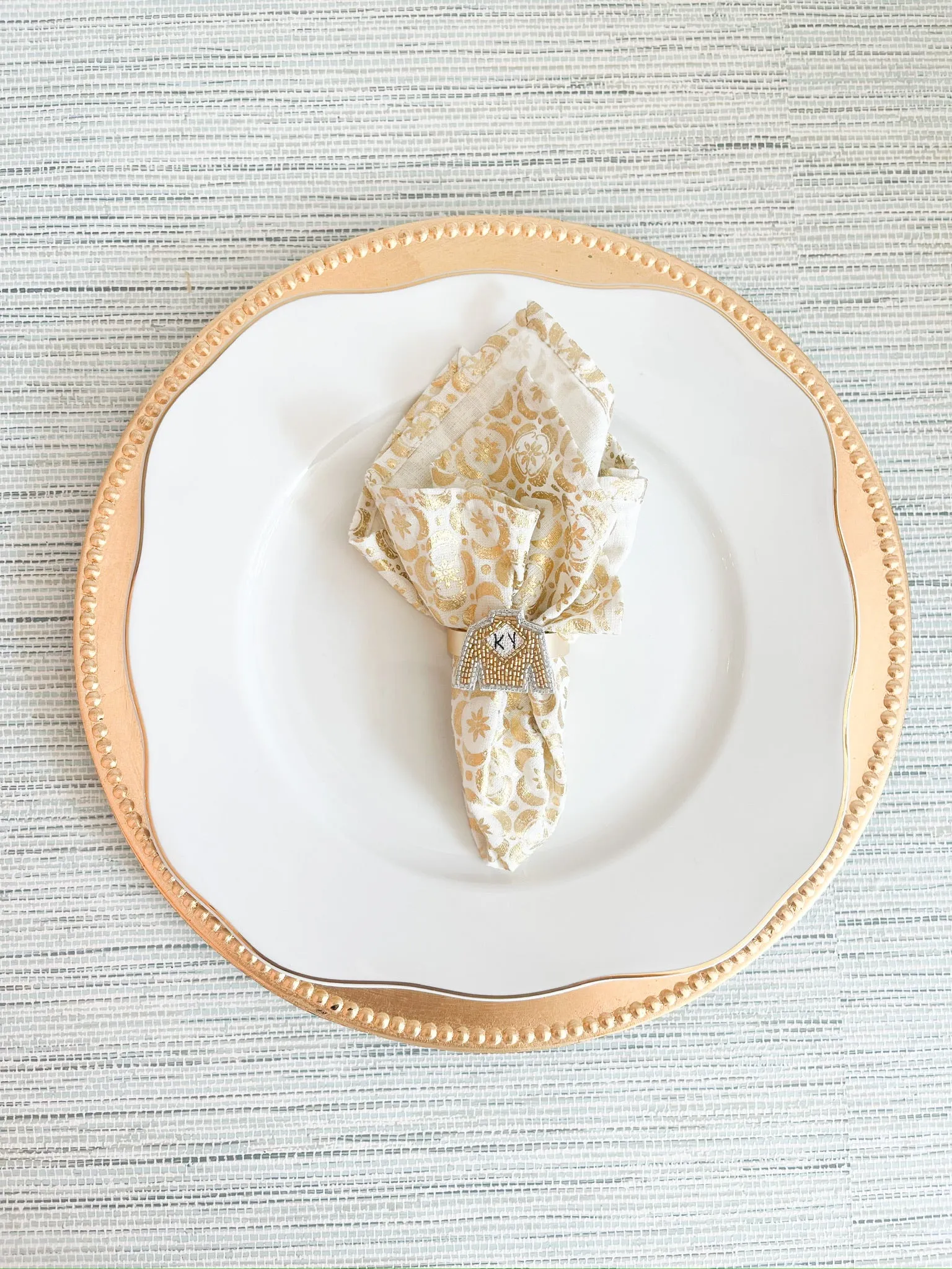 Derby Custom Beaded Napkin Rings