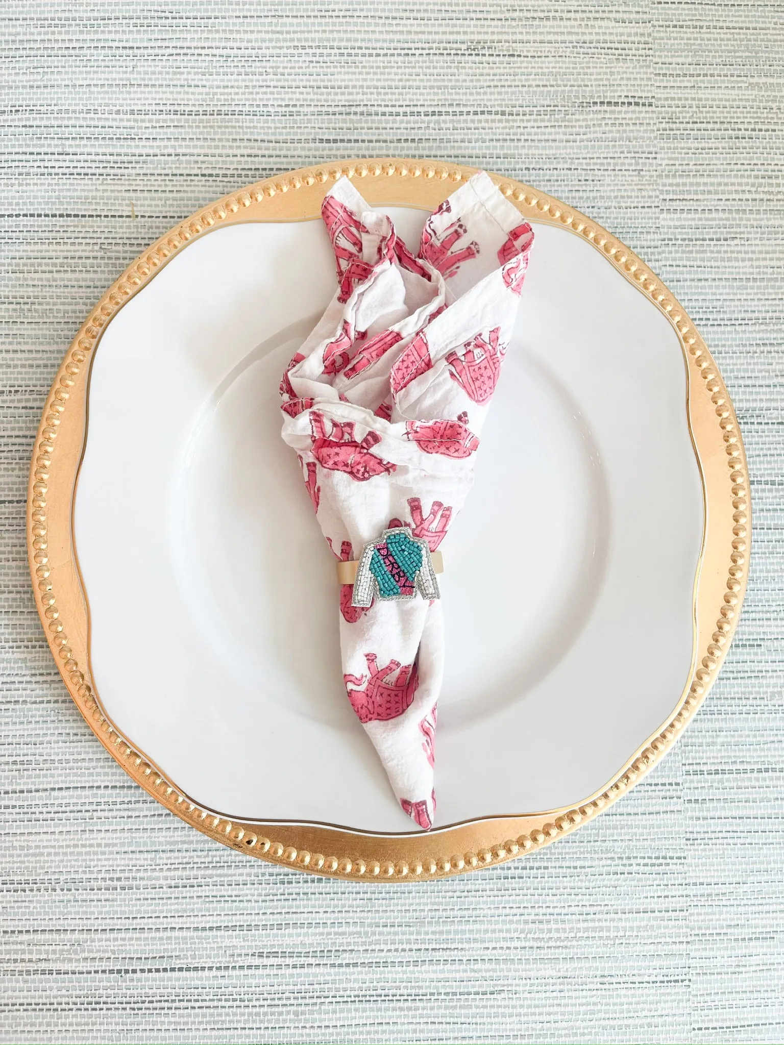 Derby Custom Beaded Napkin Rings