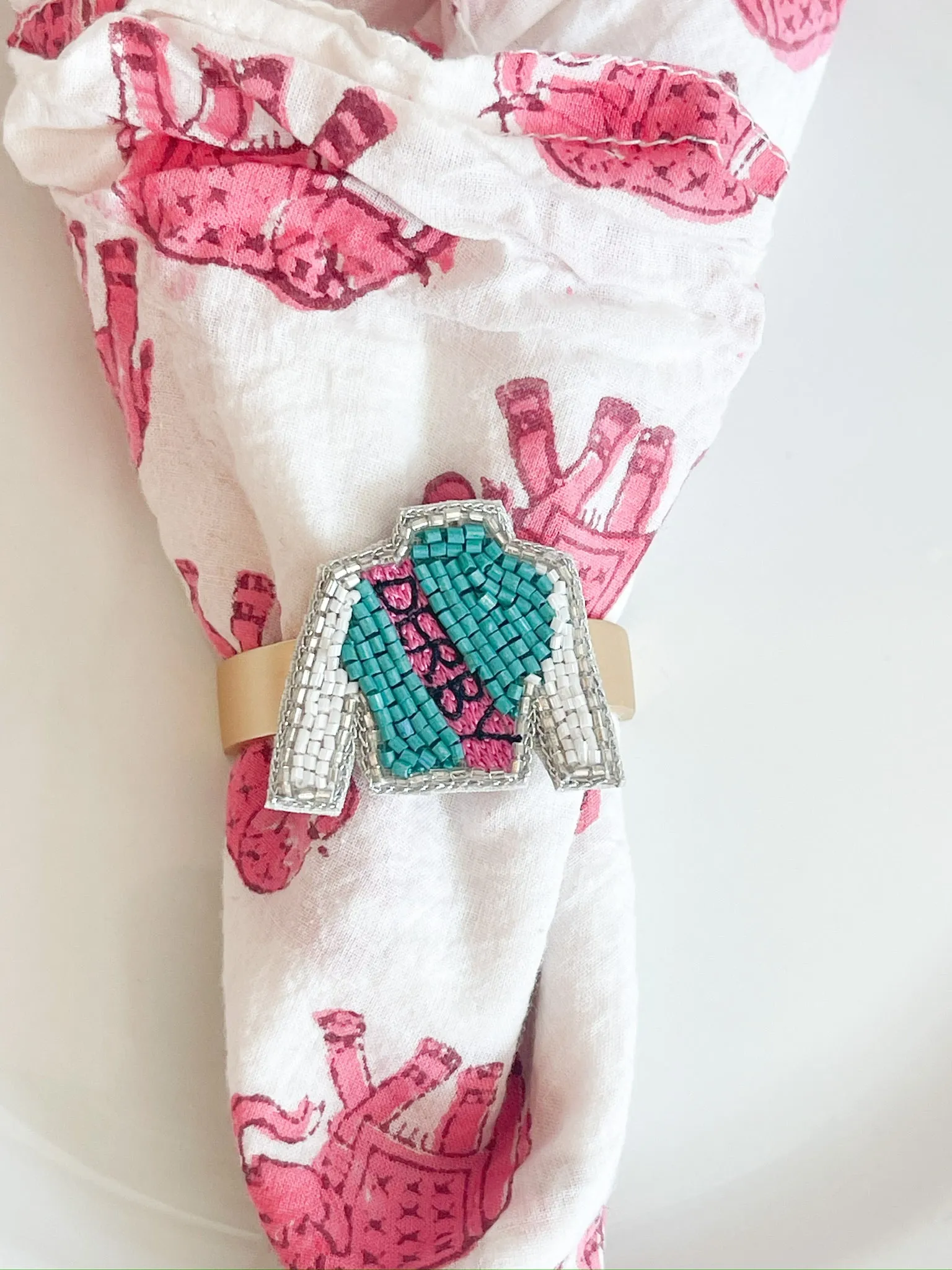 Derby Custom Beaded Napkin Rings