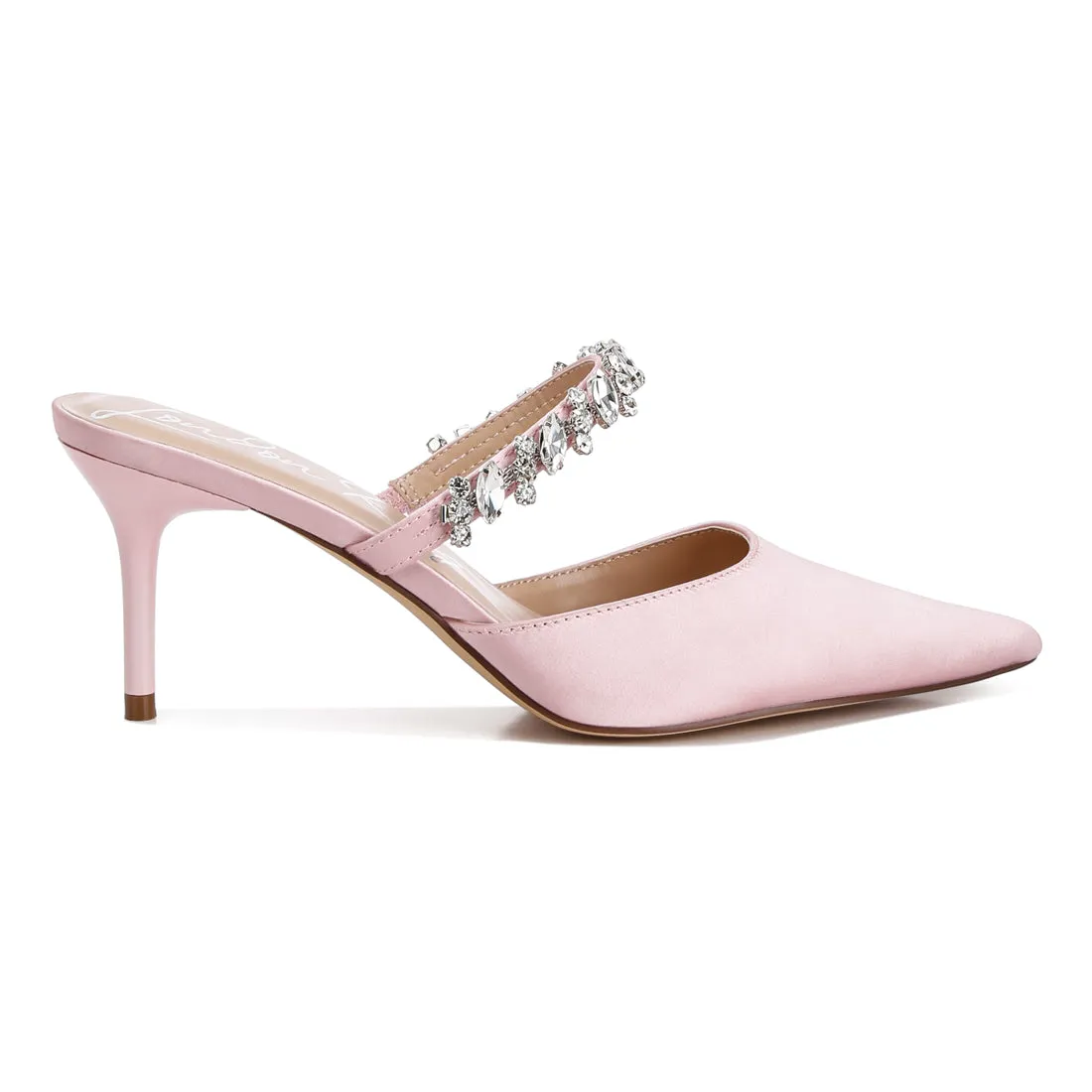 Diamante Stiletto Mules Sandals