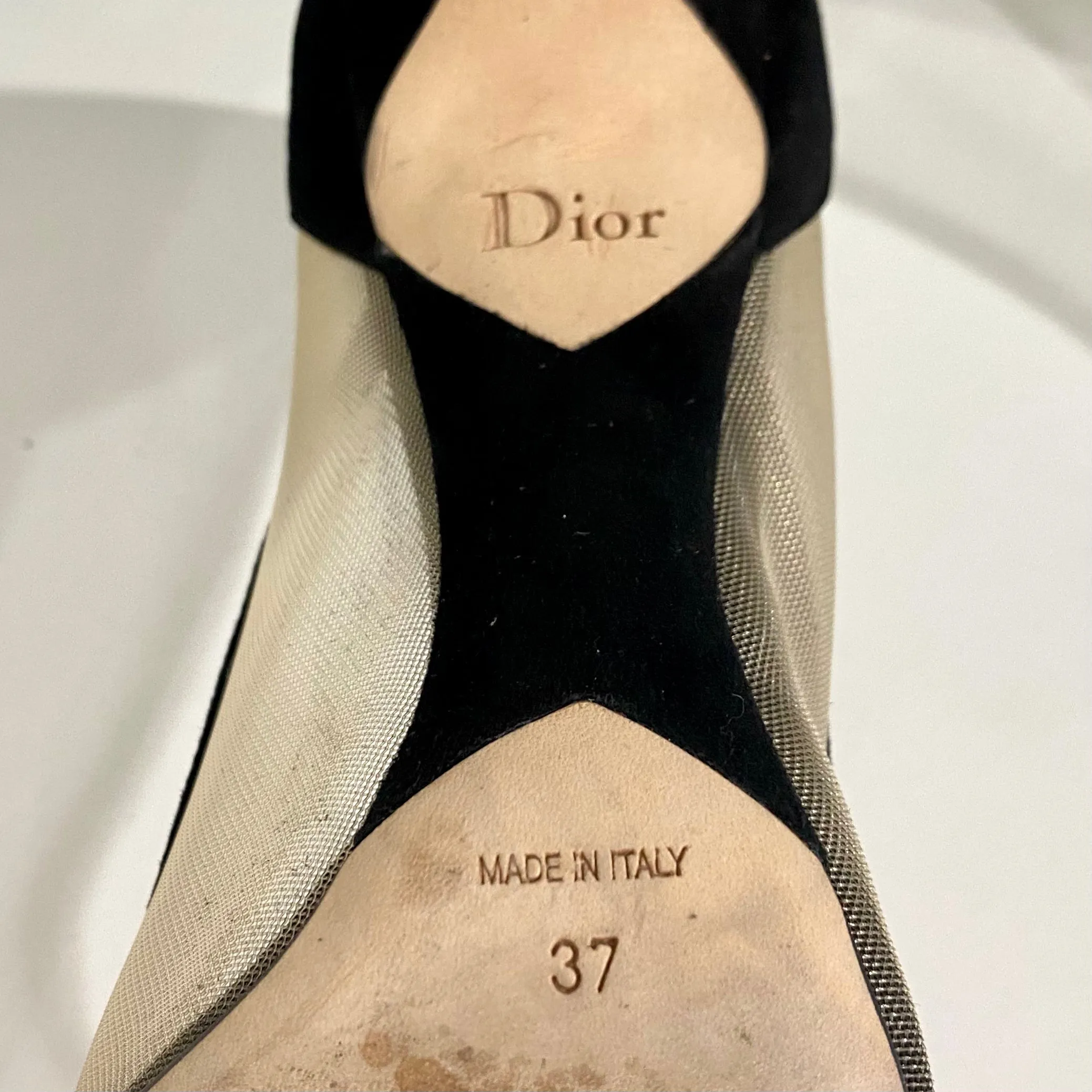 Dior Black Suede & Mesh Heels
