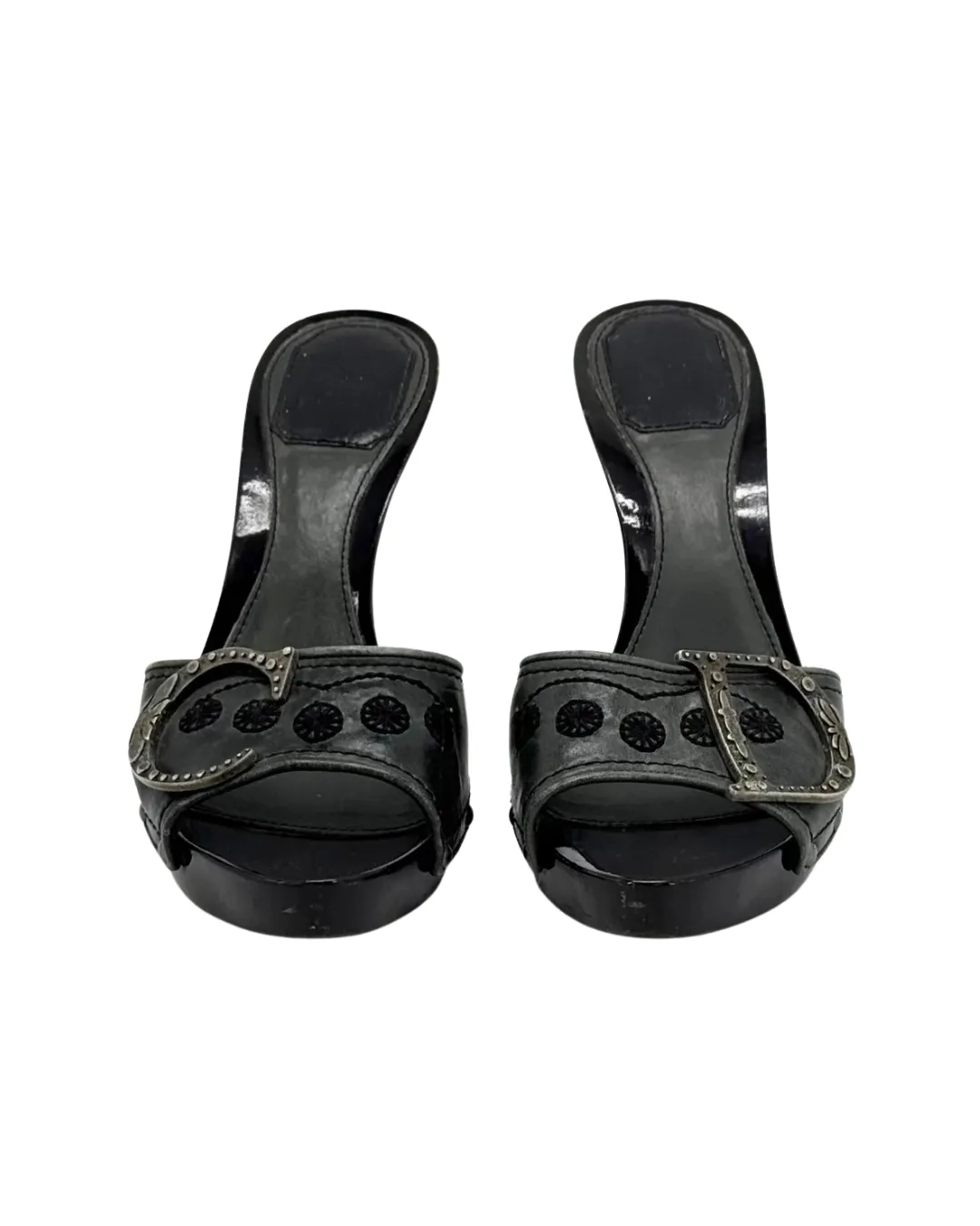 Dior Clogs mit CD Emblem aus Metall und Stickerei (37,5)
