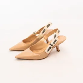 Dior Nude Patent Leather J'adior Slingback Pumps  37.5