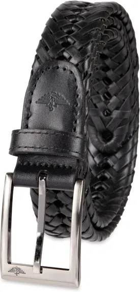 Dockers Men??s Leather Braided Fully Adjustable Belt
