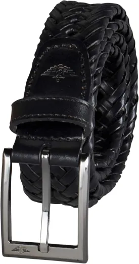 Dockers Men??s Leather Braided Fully Adjustable Belt