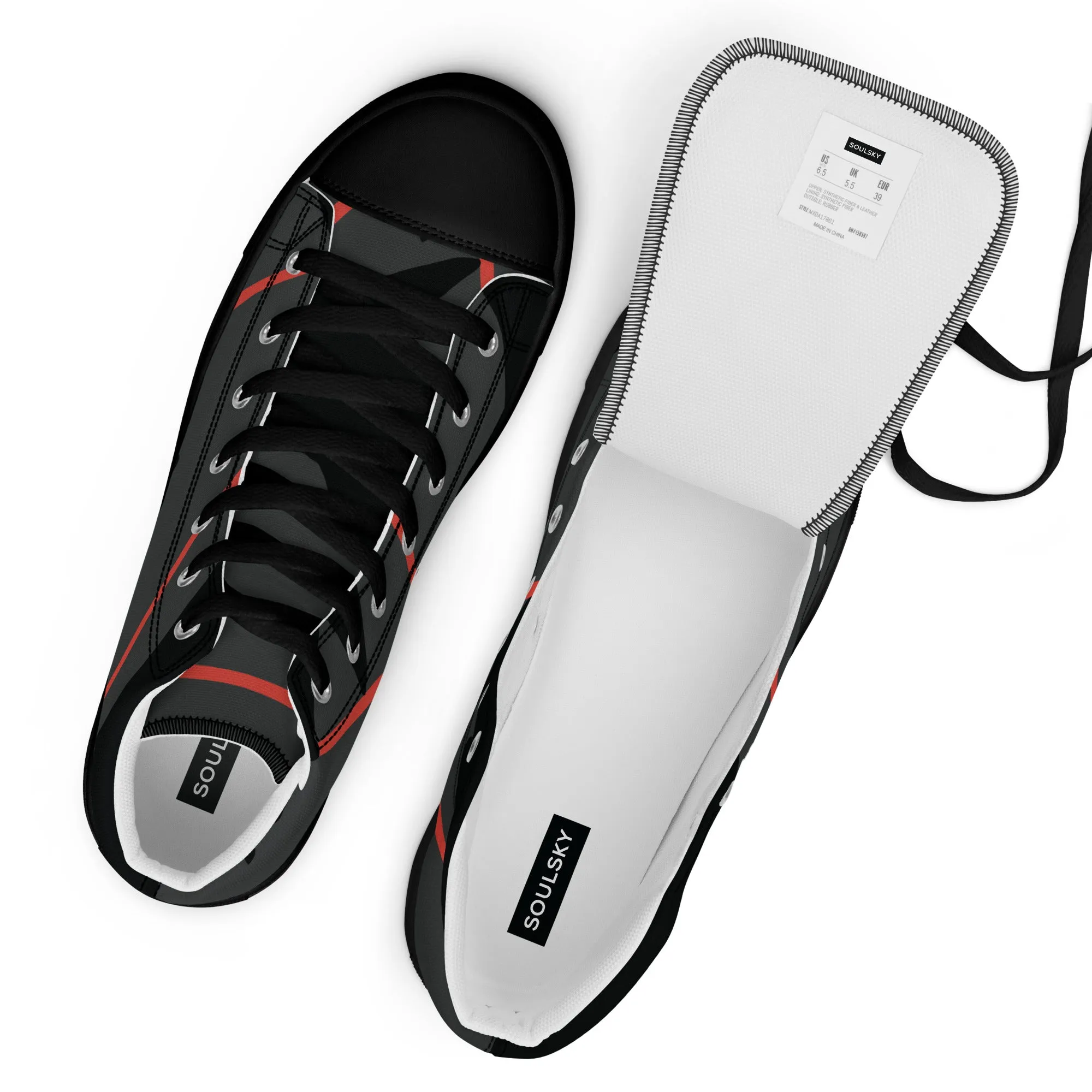 DREAM CHASER Men’s High Top Canvas Shoes