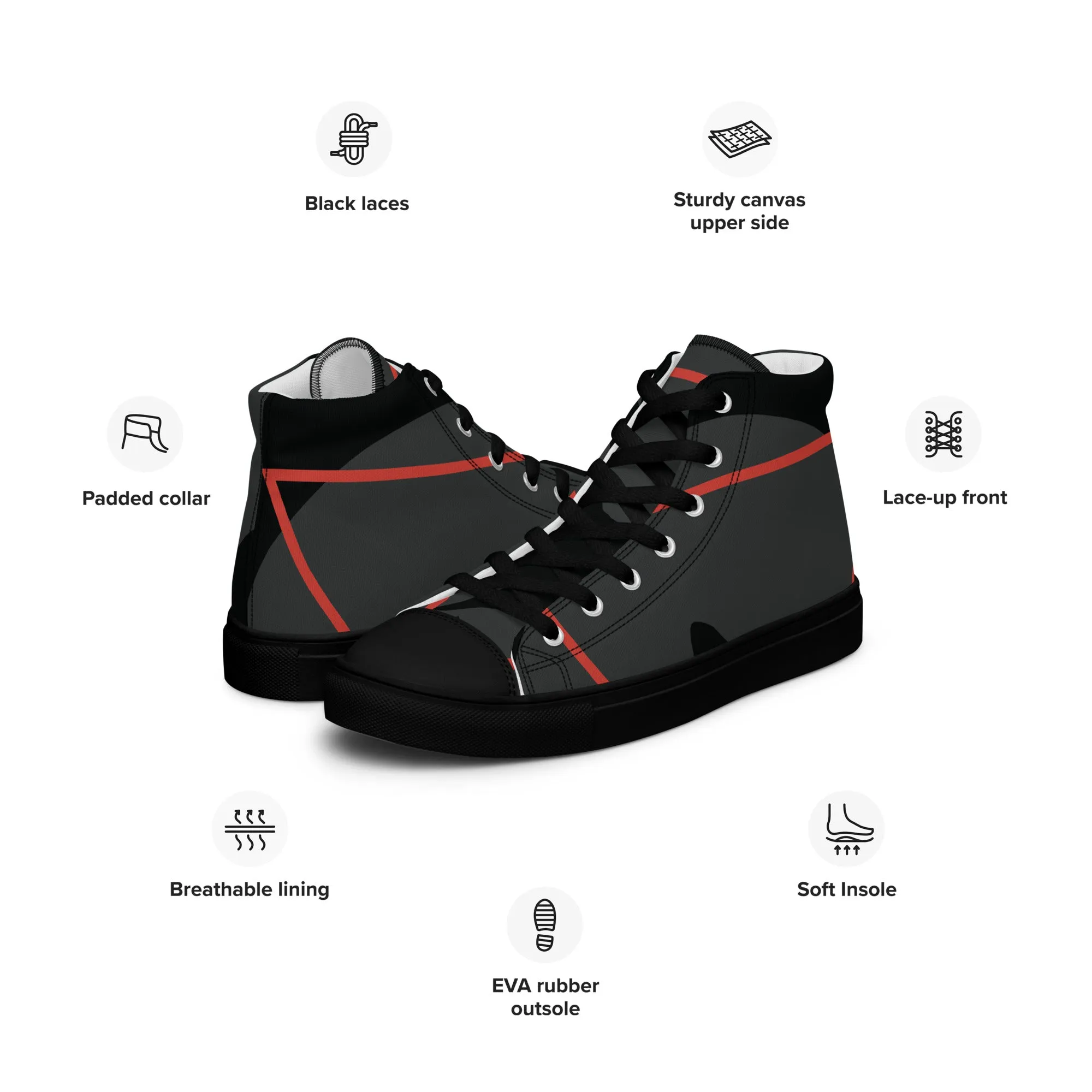 DREAM CHASER Men’s High Top Canvas Shoes