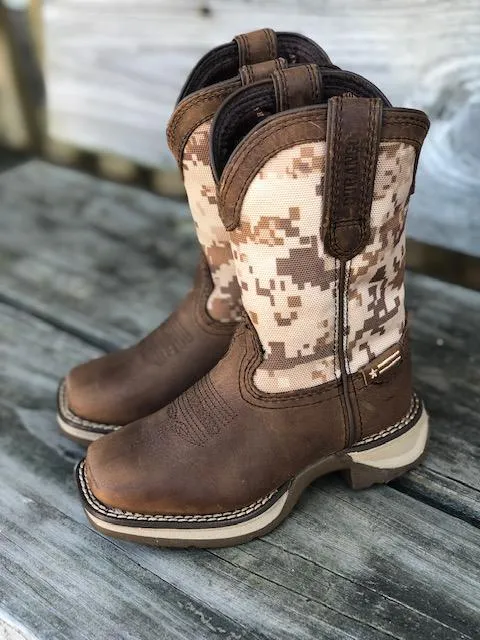 DURANGO LIL' REBEL LITTLE KIDS DESERT CAMO WESTERN BOOT STYLE DBT0208C