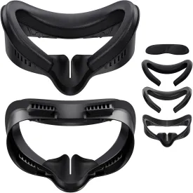 Face Cover Pad Facial Interface Compatible with Meta Quest 3s, Soft PU Face Cushion Pad Replacement and Breathable Ice Silk Cotton for Quest 3s