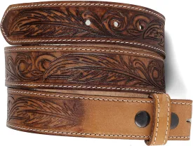 F&L CLASSIC Western Belt without buckle for men ?C Full Grain Leather Cowboy Belts for jeans - One Piece Leather strap belt