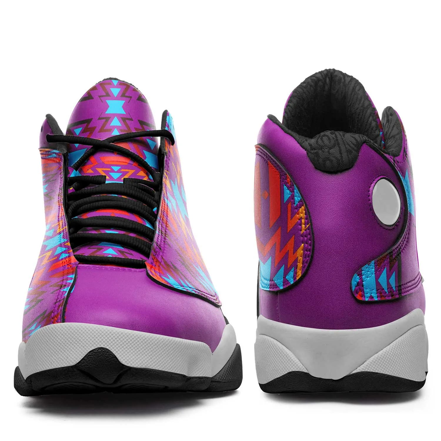 Fire Colors and Turquoise Purple Isstsokini Athletic Shoes