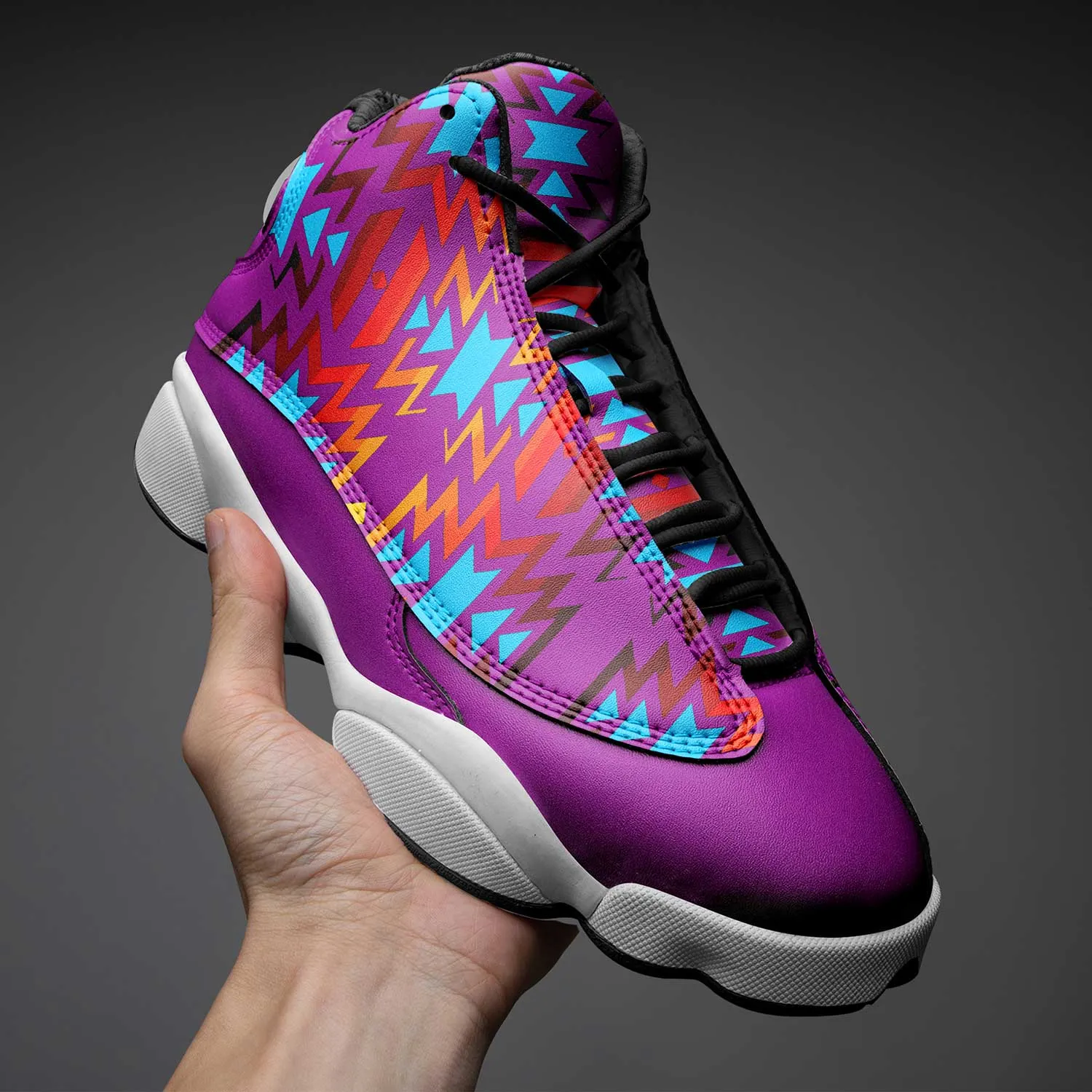 Fire Colors and Turquoise Purple Isstsokini Athletic Shoes