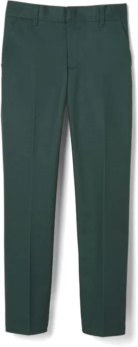 French Toast Boys' Relaxed Fit Twill Pant with Adjustable Waist in Standard Slim and Husky